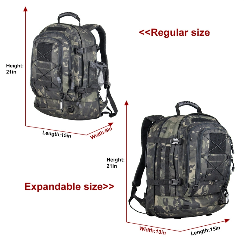 New Large Capacity Man Tactical Camo Backpacks Bags Outdoor 3p EDC Molle Pack for Trekking Camping Hunting